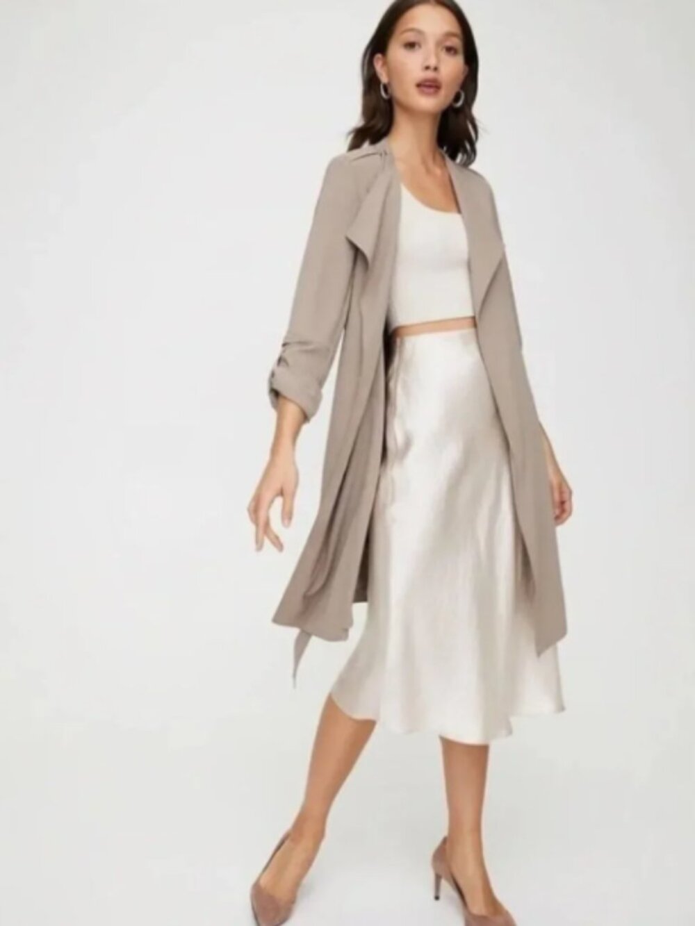 Aritzia Babaton Quincey Belted Trench Coat